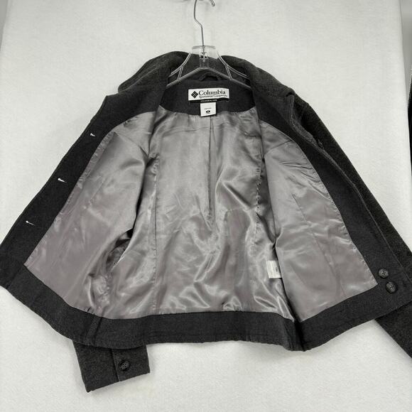 Columbia Women's Wool Blend Jacket Button Front Lined Gray Size M - Picture 7 of 12